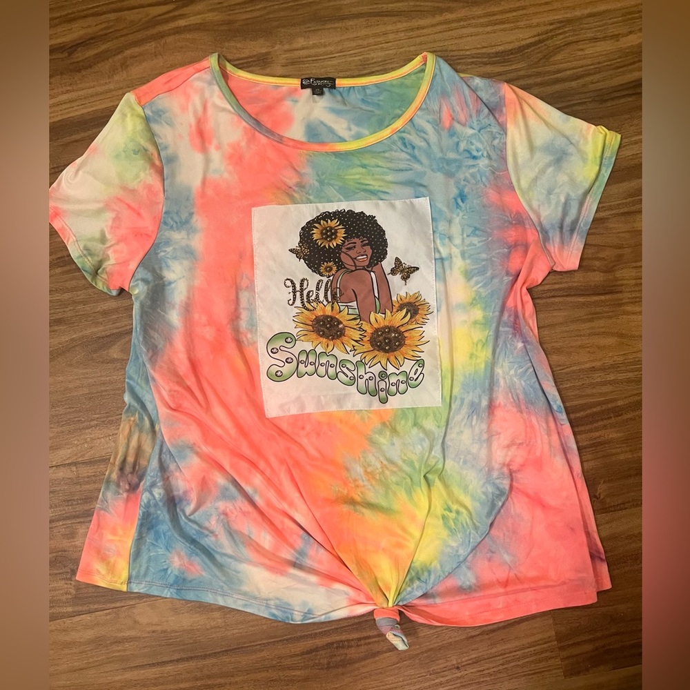 Top Fashion of NY Tie Dye Graphic Tee